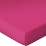 Bassetti Topper Spannbettlaken Uni Fuchsia 576 aus Baumwolle und Elasthan in der