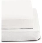 Irisette 0006_10_148747 Merkur, Biber-Spannbetttuch, 100 x 200 cm, wei&szlig;