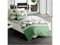 Traumschlaf Biber Bettwäsche Wichtelmännchen grün 1 Bettbezug 135 x 200 cm +...