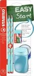 STABILO - Schul-Set f&uuml;r Rechtsh&auml;nder - EASYgraph S in blau - inkl. Spitzer +