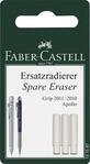 FABER-CASTELL 131597 - Ersatzradierer f&uuml;r Druckbleistift Grip 2011, 3 St&uuml;ck