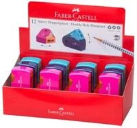 Faber Castell Spitzer Sleeve 2 L&ouml;cher mit Mini-Anspitzer, Mehrfarbig, 6933256640468