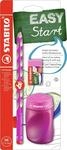 STABILO - Schul-Set f&uuml;r Rechtsh&auml;nder - EASYgraph in pink - inkl. Spitzer + Radierer