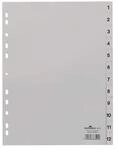 Durable 651210 Zahlenregister (Din A4, gepr&auml;gte Taben 1-12, PP volldeckend) 1