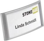 Durable Namensschild Classic mit Magnet, 34 x 74 mm, 10 St&uuml;ck, silber, 854223