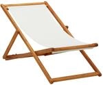 vidaXL Eukalyptusholz Strandstuhl Klappbar Liegestuhl Klappstuhl Strandliege