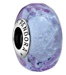 PANDORA Wellenf&ouml;rmiges Lavendelblaues Murano-Glas Charm, 798875C00, Lila, 1,3cm