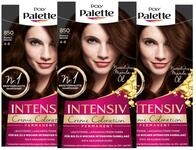 SCHWARZKOPF POLY PALETTE Intensiv Creme Coloration, Haarfarbe 850/4-6 Mokkabraun, 3er