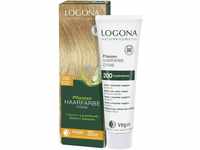 LOGONA Naturkosmetik Pflanzen-Haarfarbe Creme 200 Kupferblond, Blonde Natur-Haarfarbe