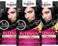 Palette Intensiv Creme Coloration 1-1/909 Blauschwarz Stufe 3 (3 x 115 ml),