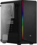 AeroCool RIFT, ATX-PC-Box, RGB 13-Modi, Seitenwand, 12-cm-L&uuml;fter,schwarz, &uacute;nica