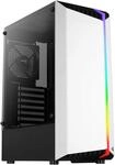 AeroCool BIONICV1WH Wei&szlig;, RGB Gaming PC-Geh&auml;use, Geh&auml;rtetes Glas + 12cm-L&uuml;fter
