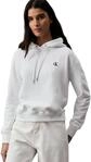Calvin Klein Damen Sweatshirt Ck Embroidery mit Kapuze, Wei&szlig; (Bright White), S