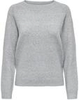 ONLY Damen Pullover Strickpullover ONLRICA Life 15204279,Light Grey Melange,M