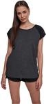 Urban Classics Damen Ladies Contrast Raglan Tee T-Shirt, Charcoal/Black, 3XL ,