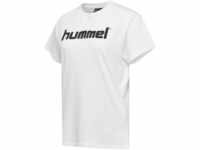 hummel Damen Hmlgo bomuldslogo T shirts, Weiß, S EU