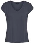 VERO MODA Damen VMFILLI SS V-Neck Tee GA NOOS T-Shirt, Ombre Blue, XS