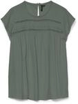 Vero Moda Damen Vmdebbie Falte S/L Top Ga Noos, Lorbeerkranz, M