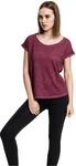 Urban Classics TB1196 Damen T-Shirt Ladies Long Back Shaped Spray Dye Tee Rot