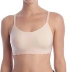 Sloggi Damen Zero Feel Wavy Top BH Peanut Butter XS