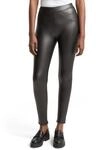 TOM TAILOR Denim Damen Leggings in Fake-Leder-Optik 14482 - Deep Black M