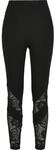 Urban Classics Damen Dames High Waist Lace Inset Leggings, Schwarz, M EU