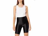 Urban Classics Damen Ladies Highwaist Shiny Metallic Cycle Shorts black XS