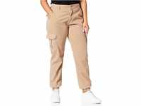 Urban Classics Damen Ladies High Waist Cargo Pants Hose, softtaupe, 31