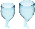 Satisfyer Feel Secure Menstruationstasse 2 St&uuml;ck | Hautfreundliches Silikon 
