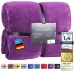Feluna&reg; Kuscheldecke XXL Mikrofaser-Decke Tagesdecke Wohndecke mit Kaschmir-Touch