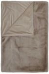 ESSENZA Plaid Furry Taupe, 150x200 cm - 100% Polyester - Uni
