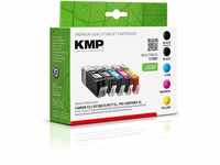 KMP Tintenpatrone für Canon PGI550PGBKXL, CLI551CXL Multipack
