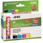 edding Druckerpatrone EDD-540 - Multipack 4 - Schwarz, Cyan, Magenta, Gelb - 1x 45 ml