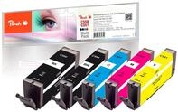 Peach C550/551/555 Spar Pack Druckerpatronen (BK, PBK, C, M, Y) ersetzt Canon
