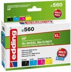 edding Druckerpatrone EDD-560 - Multipack 4 - Schwarz, Cyan, Magenta, Gelb - 1x 30 ml