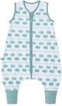 emma & noah Baby Schlafsack mit F&uuml;&szlig;en 2.5 TOG, Strampelsack f&uuml;r den Herbst und