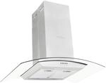 vidaXL Insel-Dunstabzugshaube 90 cm Edelstahl 756 m&sup3;/h LED
