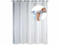 WENKO Duschvorhang Comfort Flex Weiß, Textil-Vorhang fürs Badezimmer, große