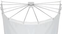 WENKO Duschschirm mit Edelstahl 12 Armen, Duschspinne als Duschvorhang,