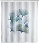 WENKO Anti-Schimmel Duschvorhang Ginkgo, Textil-Vorhang mit Antischimmel Effekt f&uuml;rs