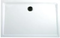 Schulte EP212810 04 Duschwanne extra-flach Rechteck, 80 x 100 cm, Mineralguss,
