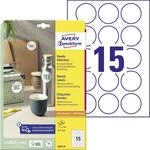 AVERY Zweckform 6225-10 Runde Etiketten (150 Klebepunkte, &Oslash;51mm auf A4, runde