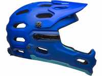 BELL Unisex -Erwachsene Super 3r MIPS Fahrradhelm, mat Blue/Bright Blue, M (55-59 cm)