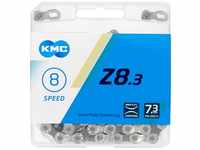 KMC Unisex – Erwachsene Z8 Silver/Grey 8-Fach Kette 1/2" x3/32, 114 Glieder,