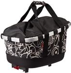 KLICKFix Unisex-Adult Bikebasket GT f&uuml;r Racktime Fahrradkorb, Fleur Schwarz, Ma&szlig;e:
