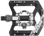 Exustar E-PM827 Kombi-Pedal aus Aluminium, MTB+BMX Duo-Pedal, austauschbare Pins,