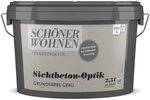 Sichtbeton-Optik Grundfarbe grau 2,5 l Trendstruktur