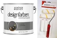 Sch&ouml;ner Wohnen designfarben feinmatte Wandfarbe f&uuml;r innen 2,5 Liter mit go/on