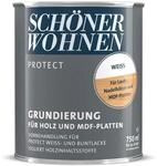 Sch&ouml;ner Wohnen Protect MDF Grund, auf Kunstharzbasis, Farbton Reinweiss / 750 ml