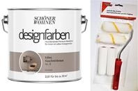 Sch&ouml;ner Wohnen designfarben feinmatte Wandfarbe f&uuml;r innen 2,5 Liter mit go/on